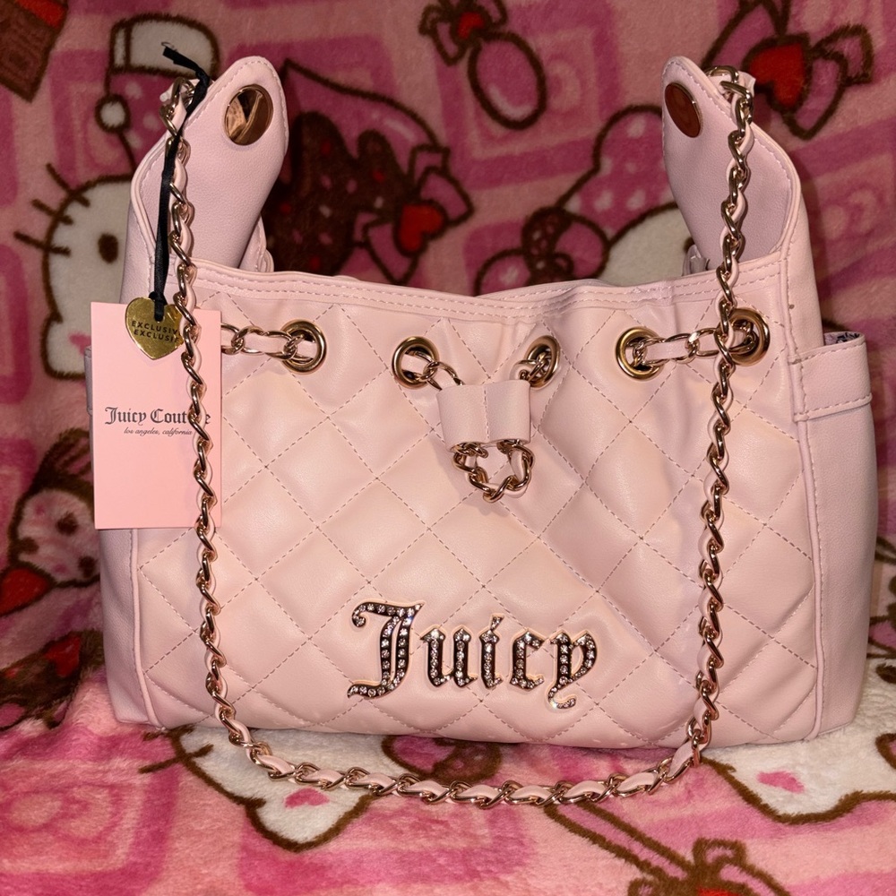 Juicy Couture Powder Blush Fashion Icon Bucket Bag